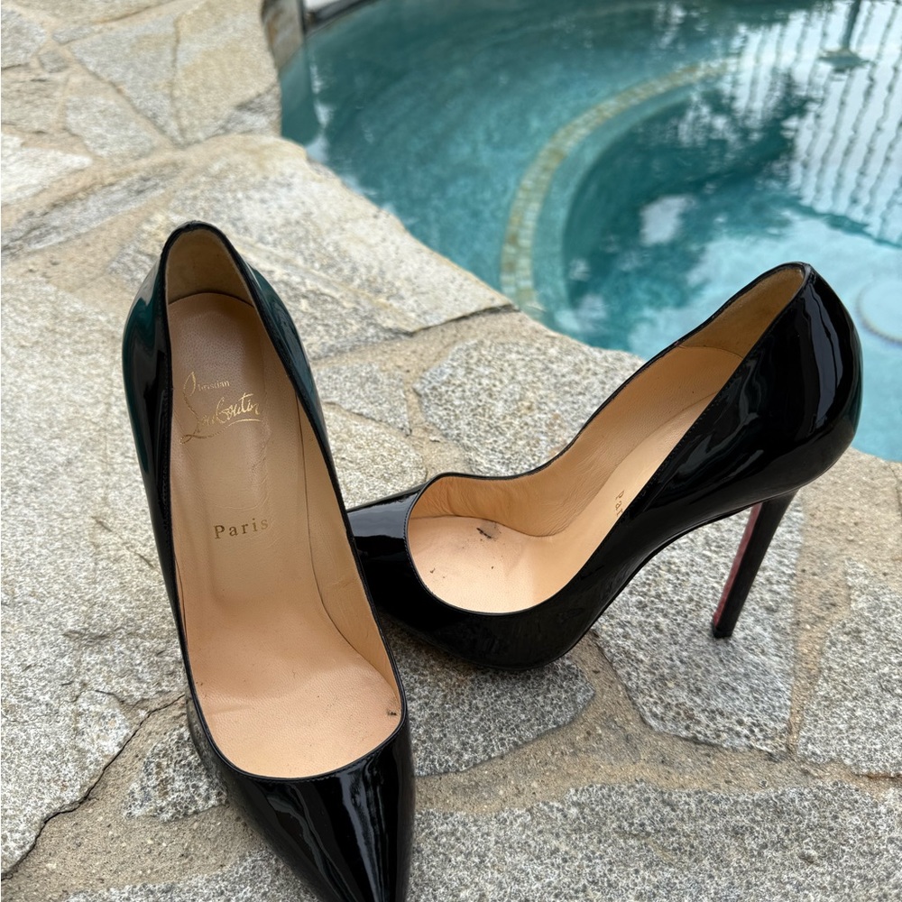 Christian Louboutin Black Patent Leather Heels